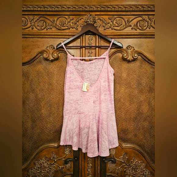 Free People Strappy Tank Top. Sizes sm and md in light pink. - Picture 2 of 3